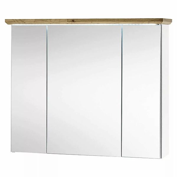 Spiegelschrank Toskana Eiche Artisan Optik weiß B/H/T: ca. 84x70x24 cm günstig online kaufen