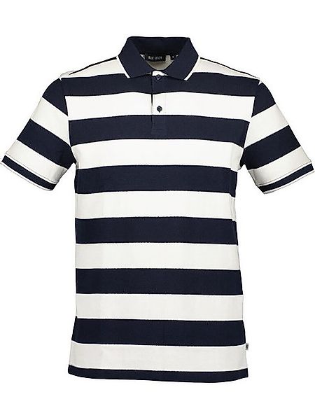 Blue Seven Poloshirt Herren Kurzarm-Shirt im Allover-Streifen-Design mit Po günstig online kaufen