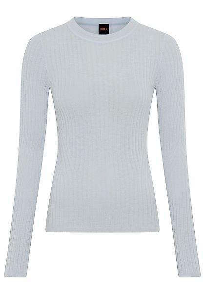 BOSS ORANGE Rundhalspullover "Fennoni Premium Damenmode" Schurwoll-Mix, sli günstig online kaufen