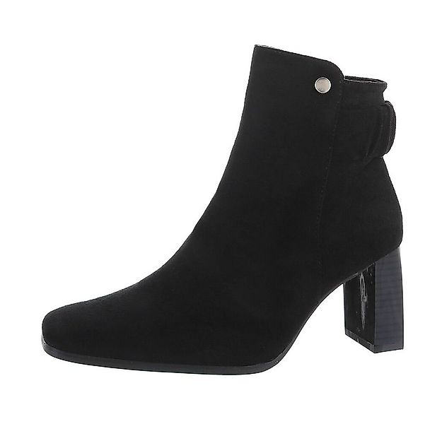 Ital-Design Damen Elegant Stiefelette Blockabsatz High-Heel Stiefeletten in günstig online kaufen