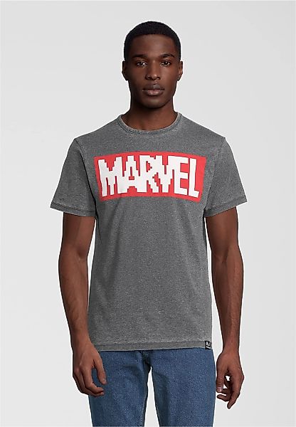 Recovered T-Shirt "Marvel Pixel Logo Charcoal" 1 Stk. tlg. im zeitlosen Des günstig online kaufen