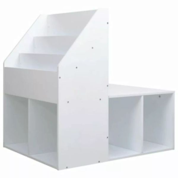 vidaXL Kinderschrank mit Sitzbank Weiß 60x78x78 cm MDF Kinderschrank weiß günstig online kaufen