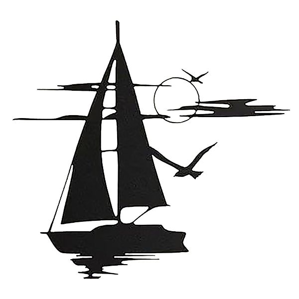 Jumpeak Wanddekoobjekt Dekoriertes Segelboot auf See,Wolkenmeer günstig online kaufen