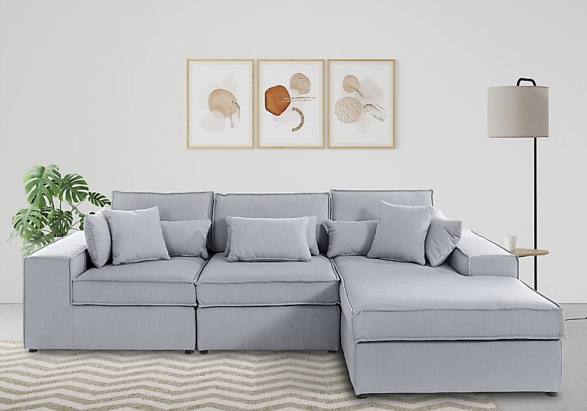 OTTO home Ecksofa "Florid L-Form" 3 Teile, bestehend aus Modulen, viele Bez günstig online kaufen