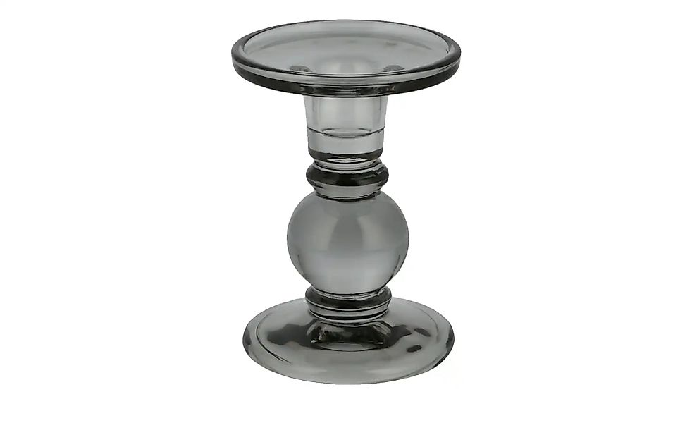 Kerzenhalter   ¦ grau ¦ Glas ¦ Maße (cm): H: 12,5  Ø: 9 Accessoires > Kerze günstig online kaufen