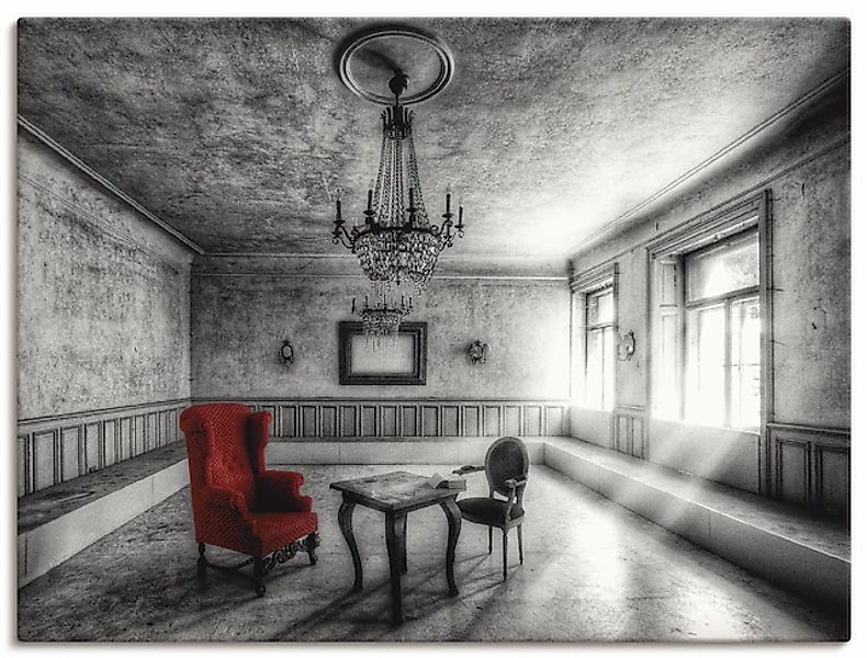 Artland Wandbild »Lost Place - Roter Sessel« Architektonische Elemente 1 St günstig online kaufen
