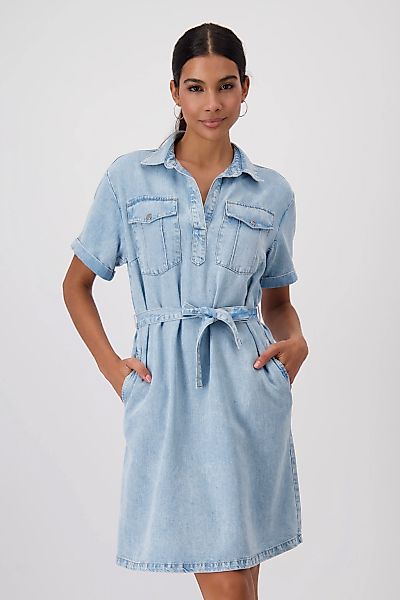 Monari Jeanskleid "Kleid Lyocell", Mit Rundhalsausschnitt günstig online kaufen