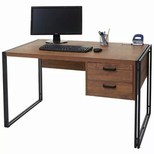HWC Mendler Schreibtisch braun günstig online kaufen