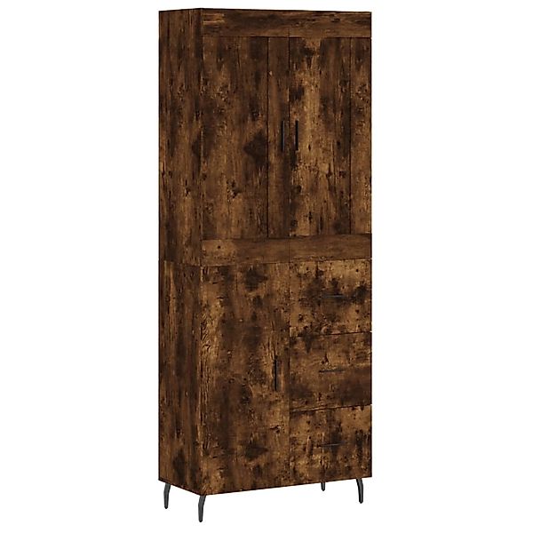 vidaXL Highboard Räuchereiche 69,5x34x180 cm Holzwerkstoff 3199830 günstig online kaufen
