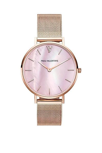 Paul Valentine Quarzuhr ROSE GOLD PINK SEASHELL MESH günstig online kaufen
