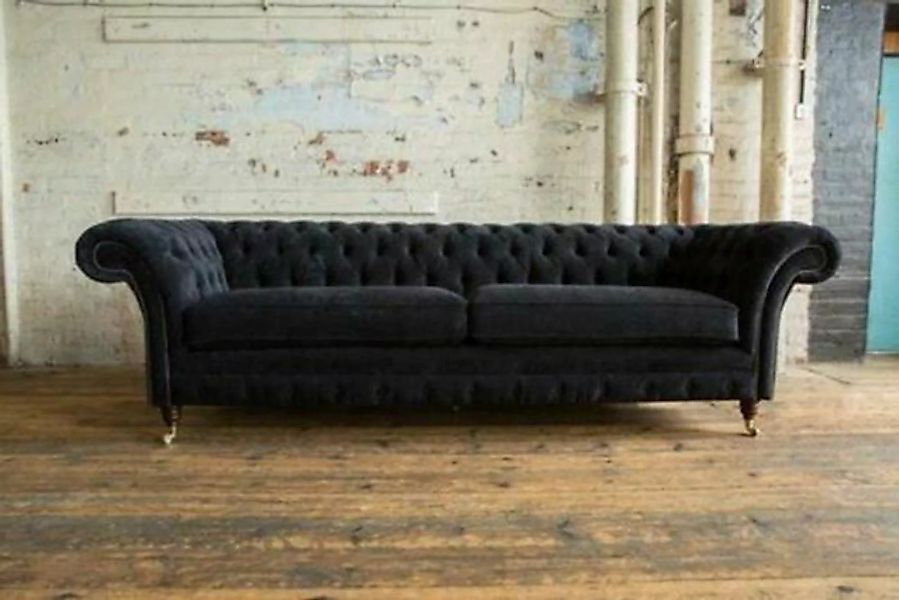 JVmoebel Chesterfield-Sofa, Chesterfield Polster Sofas Design Textil Sofa 4 günstig online kaufen