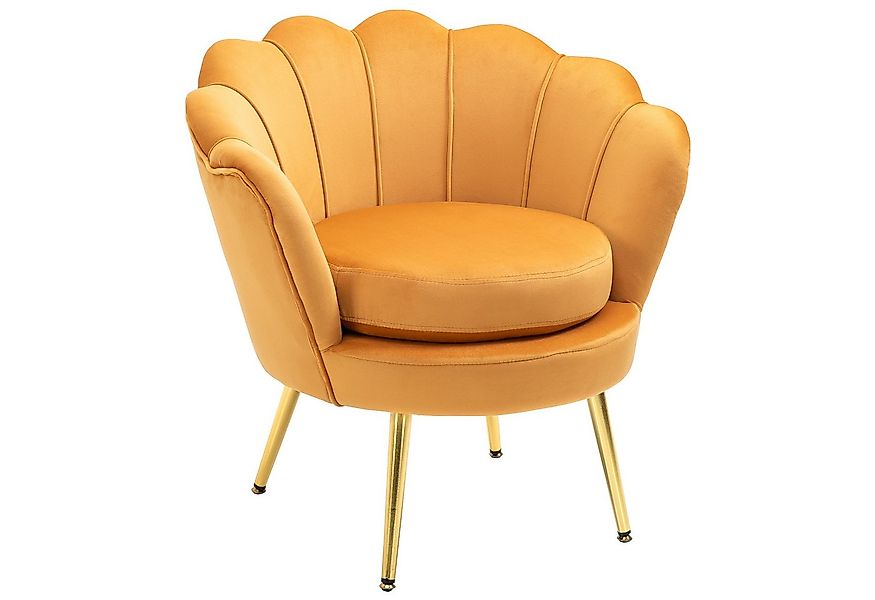 HOMCOM Sessel Polstersessel in Lotusform (Relaxsessel mit Metallbeinen, 1-S günstig online kaufen