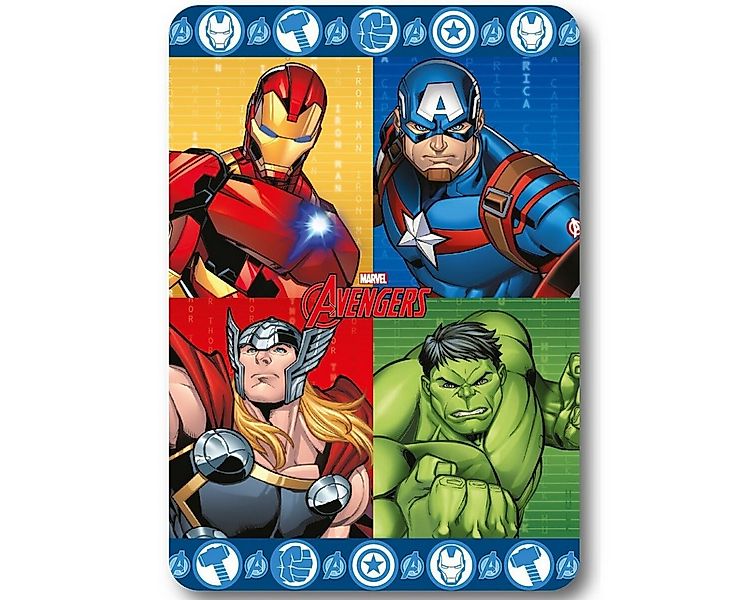 Wohndecke Avengers Hero Force Fleecedecke 100x140cm, The AVENGERS, Geschenk günstig online kaufen