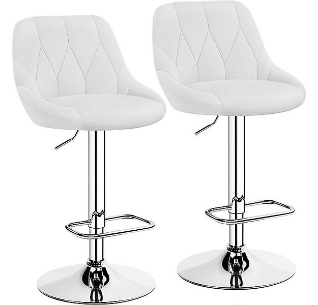 Yaheetech Barhocker (2 St), Verstellbare Sitzhöhe 61,5 cm - 83 cm Polsterho günstig online kaufen