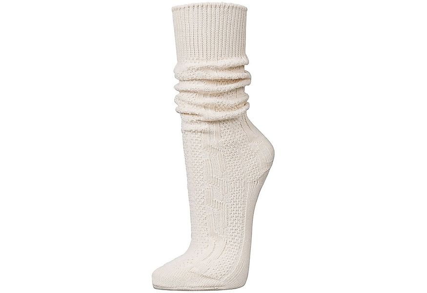 PAULGOS Trachtensocken Trachtenstrümpfe Socken Kniestrümpfe mit Zopfmuster günstig online kaufen