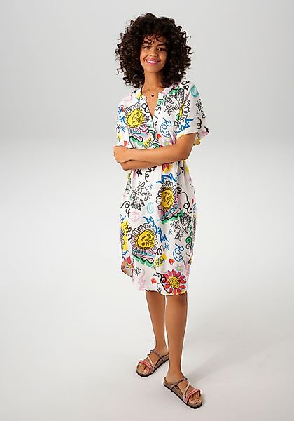 Aniston CASUAL Sommerkleid, mit farbenfrohem, kunstvollen Druck günstig online kaufen