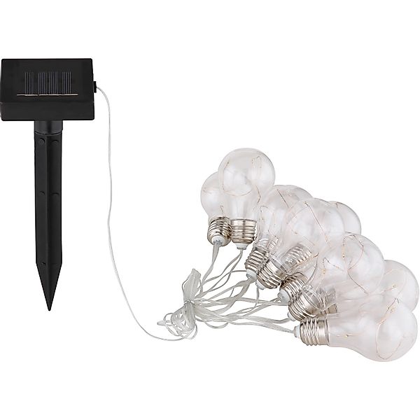 Globo LED-Solarlichterkette Kunststoff Silber-Grau günstig online kaufen