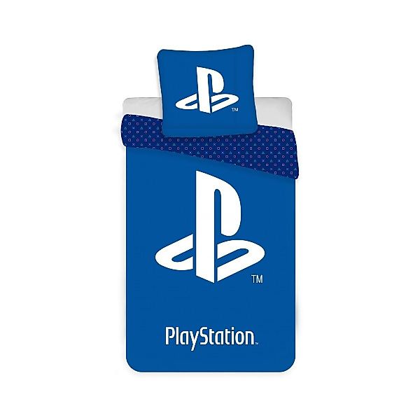 Playstation Bettwäsche PlayStation Blue Bettwäsche-Set Logo günstig online kaufen