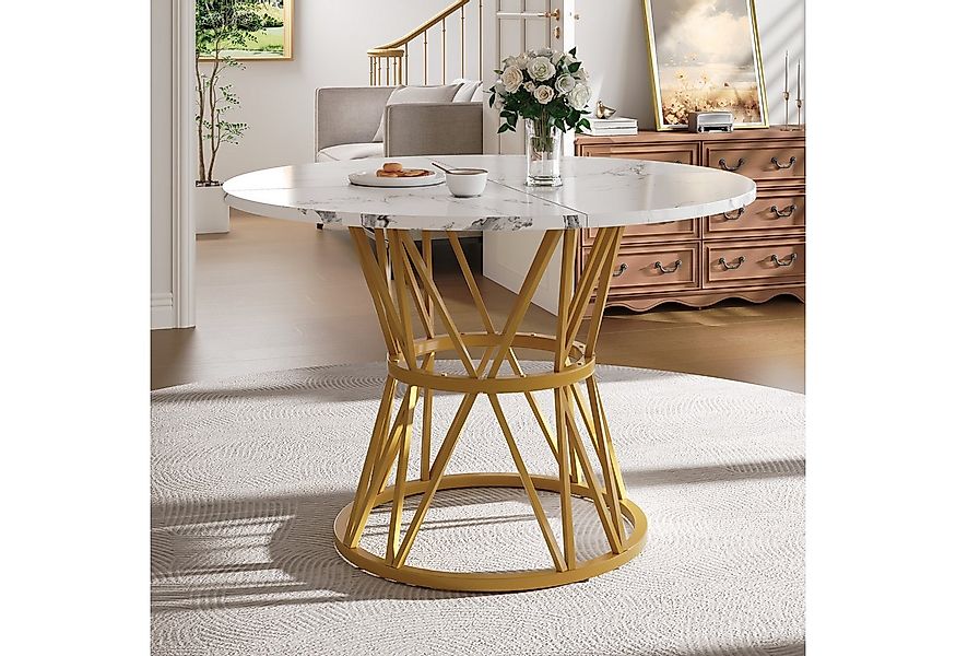 KLAM HOME Esstisch Runder Esstisch (100×100×76cm), Küchen-Esstisch, runder günstig online kaufen