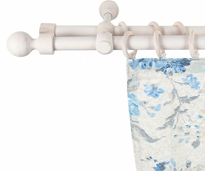 SN DECO GROUP Gardinenstange "Giro" 2 läufig-läufig Fixmaß 28 mm, Holz, ver günstig online kaufen