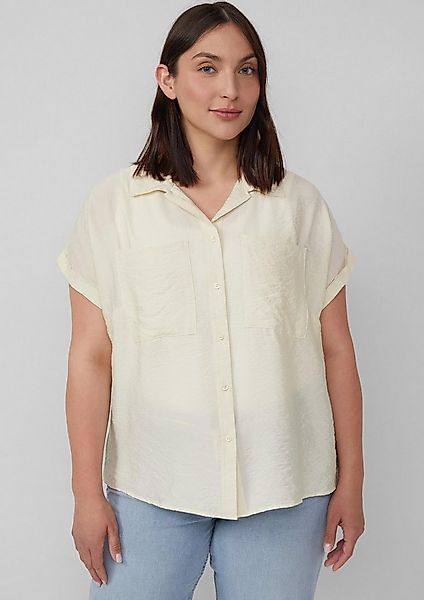 s.Oliver Kurzarmbluse Bluse Bluse aus strukturiertem Viskosemix mit aufgese günstig online kaufen