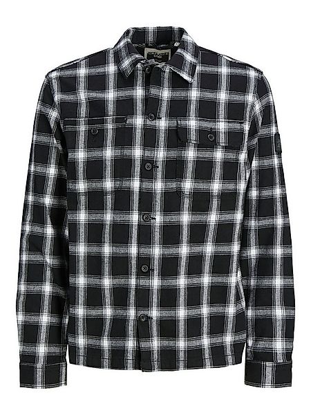 Jack & Jones Flanellhemd Herren Hemd Karo Schwarz JCOBEN CLASSIC CHECK OVER günstig online kaufen
