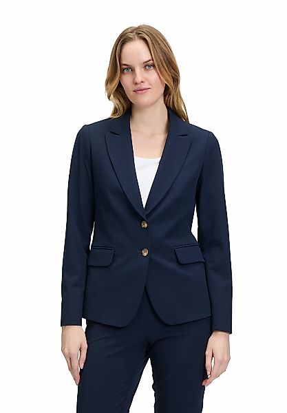 Betty&Co Longblazer Betty & Co Klassischer Blazer mit Taschen Druckfutter günstig online kaufen