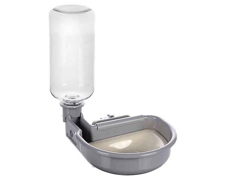 Flamingo Wasserspender Wassernapf mit Flasche für Drahtkäfig Diza grau günstig online kaufen