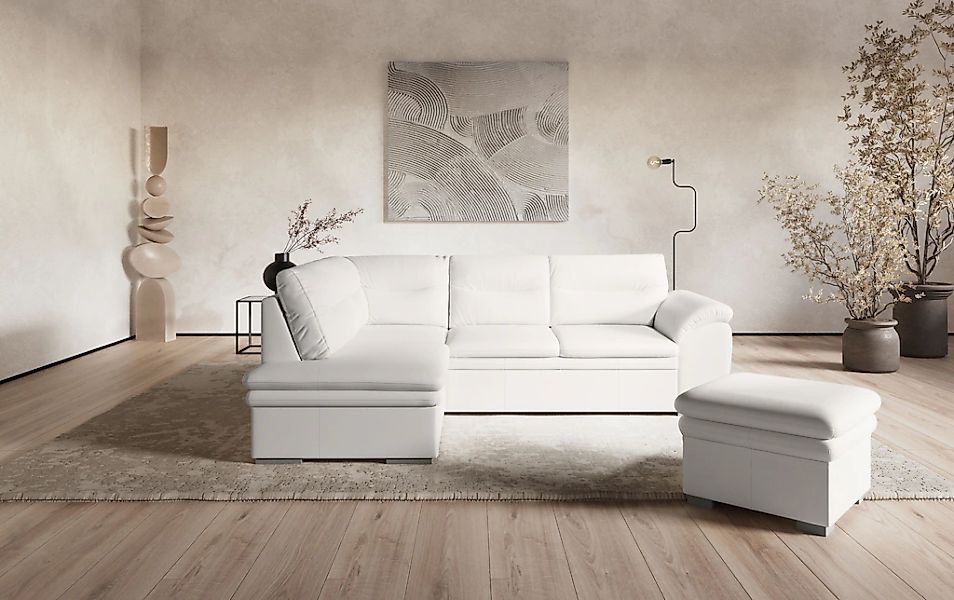 COTTA Ecksofa "Leandra L-Form", wahlweise mit Bettfunktion & Bettkasten günstig online kaufen