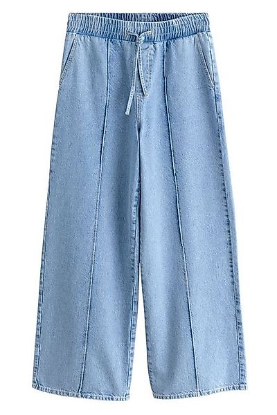 Next Weite Jeans Denim-Jogginghose mit Biesen und weitem Bein (1-tlg) günstig online kaufen