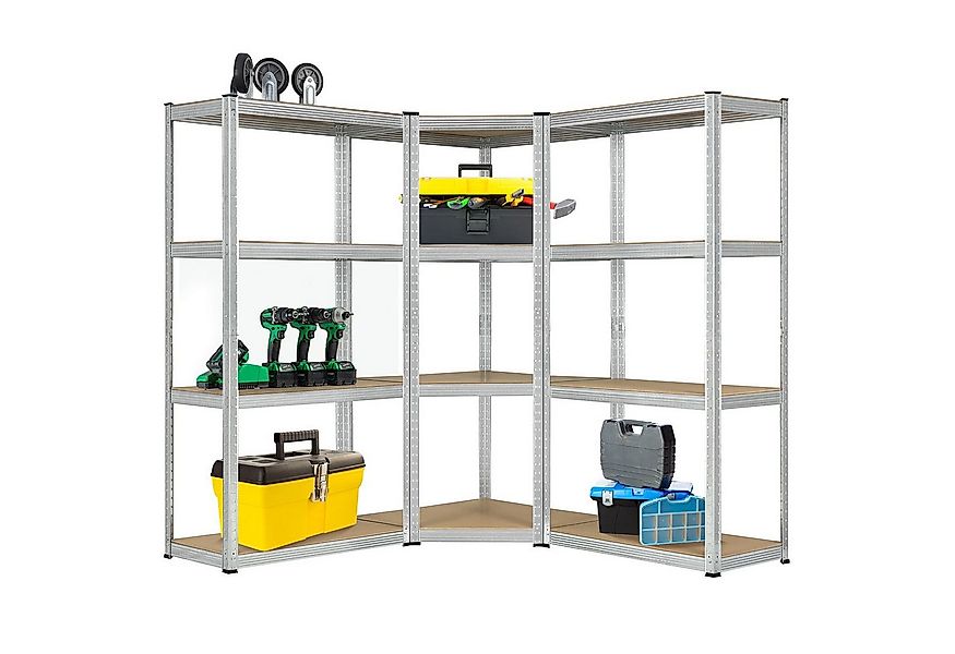 Juskys Schwerlastregal 3er Regalsystem, aus verzinktem Metall, Abstände der günstig online kaufen