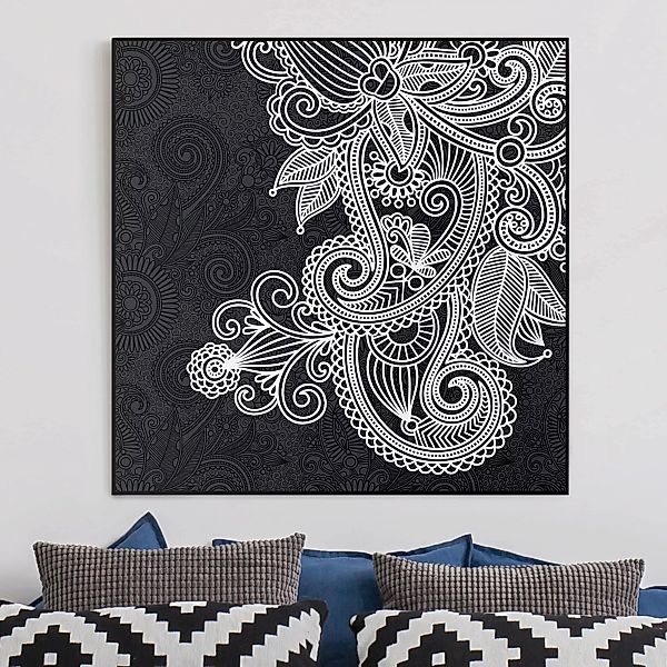 Leinwandbild - Quadrat Gothic Ornament günstig online kaufen