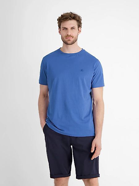 LERROS T-Shirt "LERROS Basic T-Shirt mit Logostitch, unifarben" günstig online kaufen