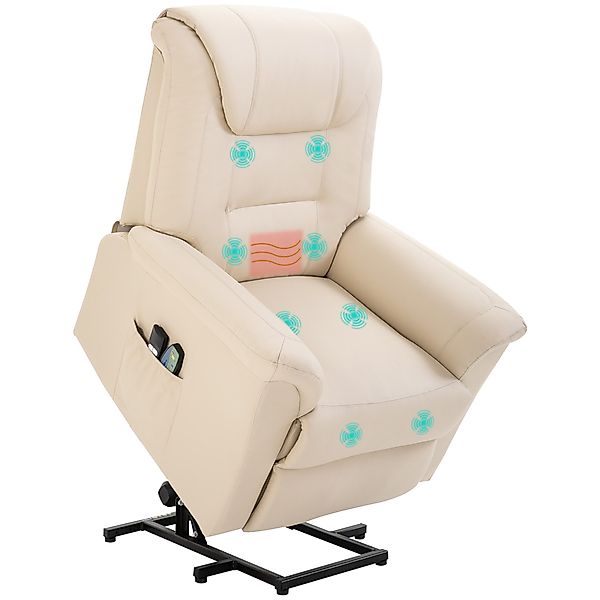 HOMCOM Massagesessel Sessel mit Aufstehhilfe, Massagestuhl günstig online kaufen