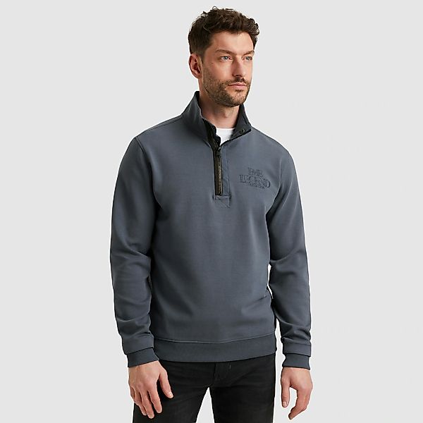 PME LEGEND Sweater, mit Logo-Stickerei und Troyer-Kragen mit Reißverschluss günstig online kaufen