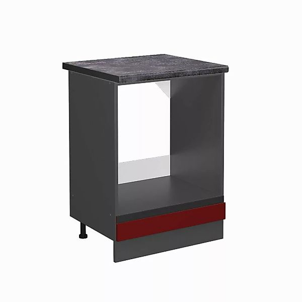 Vicco Herdumbauschrank R-Line, Rot/Anthrazit, 60 cm, günstig online kaufen