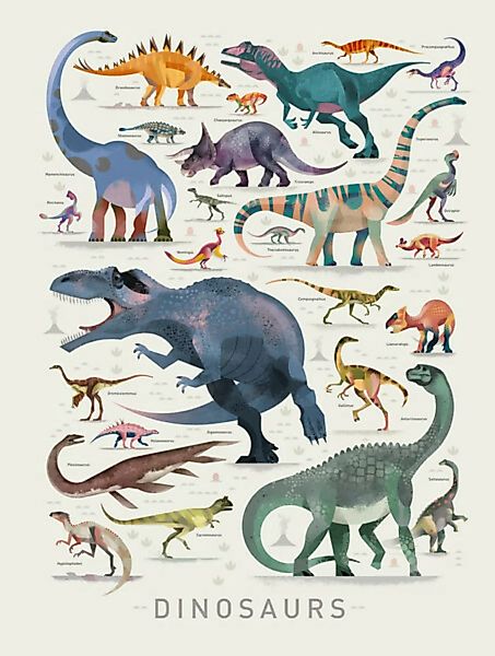 Poster / Leinwandbild - Dinosaurier 2 günstig online kaufen
