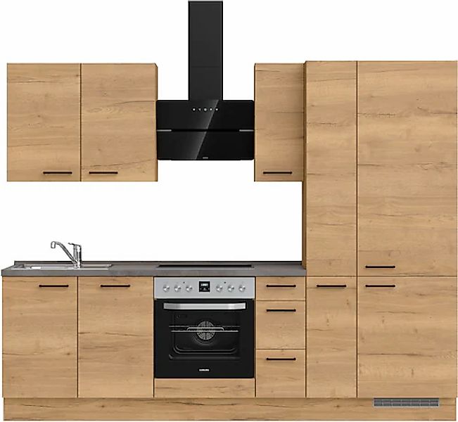 nobilia® Küchenzeile »"Structura II"«, vormontiert, Ausrichtung wählbar, Br günstig online kaufen