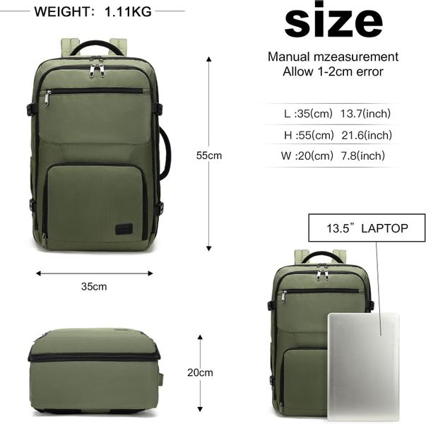 KONO Rucksack Handgepäck Wasserdicht für Geschäftsreise günstig online kaufen