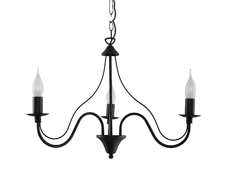 möbelvita Kronleuchter Kronleuchter SOLX 3 schwarz, Riemenverstellung, NEIN günstig online kaufen