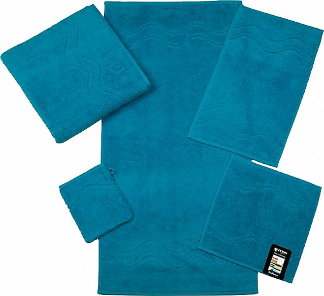 ROSS Gästehandtuch "Cashmere feeling" 100% Baumwolle, mit Wellen-Bordüre, g günstig online kaufen
