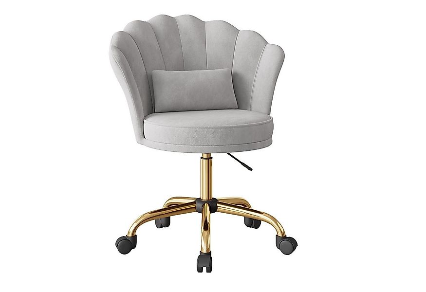 HawthyHome Bürostuhl Schreibtischstuhl mit Blütenrückenlehne, drehbar und h günstig online kaufen