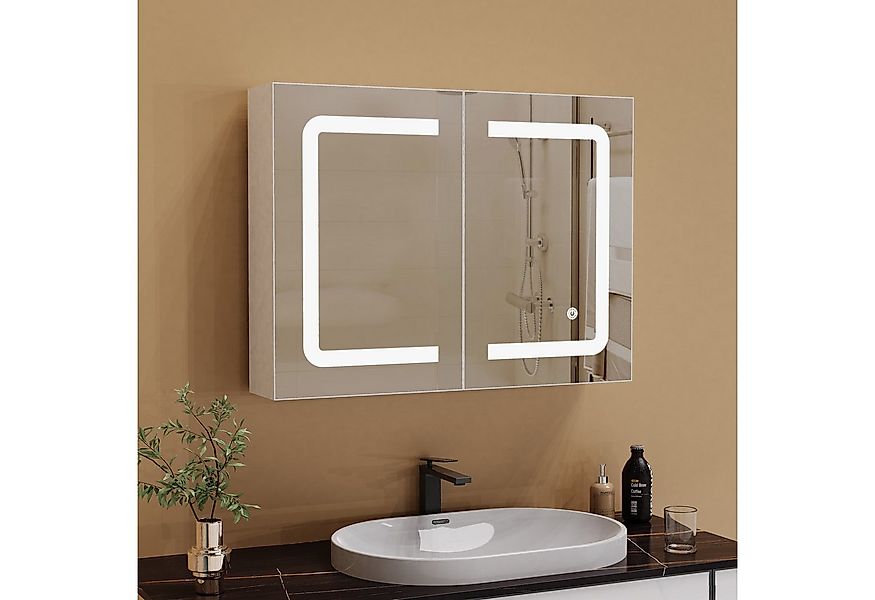 Furnishings Home Badezimmerspiegelschrank Spiegelschrank Doppeltür Hängesch günstig online kaufen