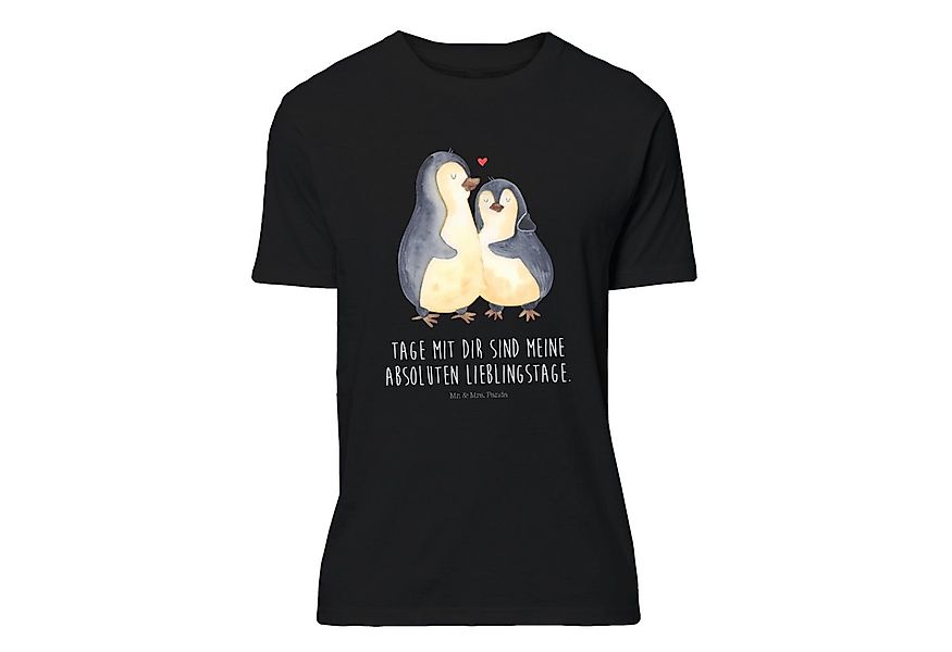 Mr. & Mrs. Panda T-Shirt Pinguin umarmend - Schwarz - Geschenk, Paar, Liebe günstig online kaufen