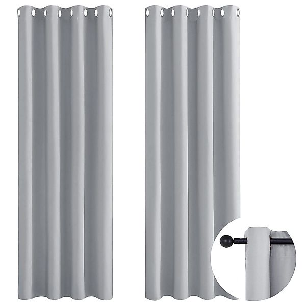 OKWISH Verdunkelungsvorhang 2er Set Thermovorhang Fenstervorhang günstig online kaufen