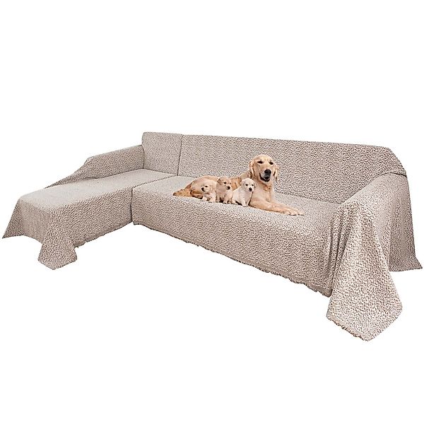 Jibenhome Ecksofahusse Chenille Sofabezug Überwurf Ecksofa günstig online kaufen