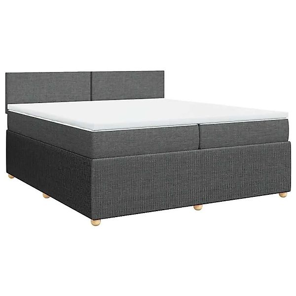 vidaXL Boxspringbett mit Matratze Dunkelgrau 200x200 cm Stoff 3289857 günstig online kaufen