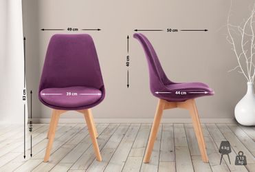 CLP Küchenstuhl Linares (4er Set), Buchenholz-Gestell, günstig online kaufen