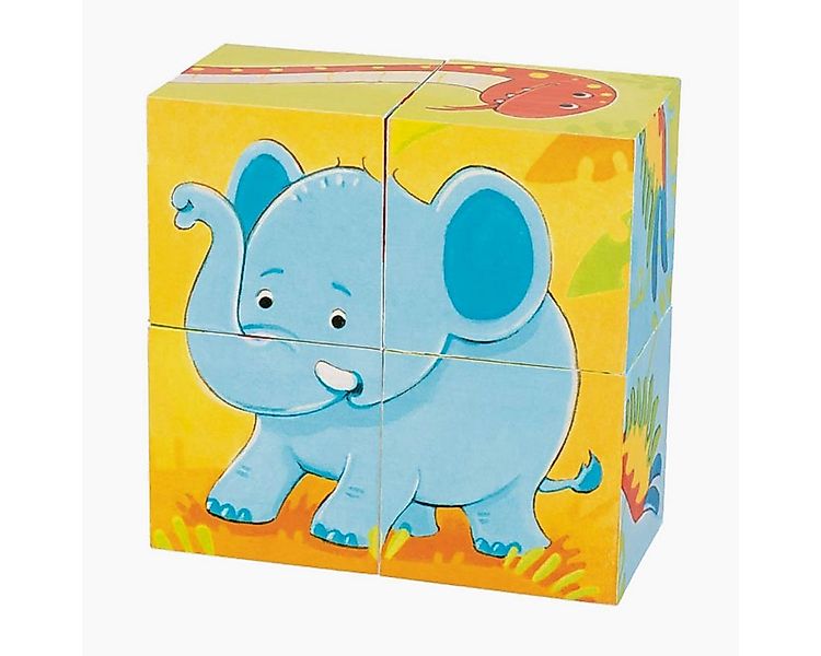 goki Würfelpuzzle Würfelpuzzle Wilde Tiere, 4 Puzzleteile, sehr leicht zu g günstig online kaufen