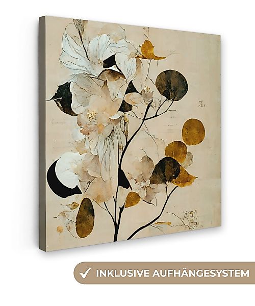 OneMillionCanvasses® Leinwandbild Blumen - Blätter - günstig online kaufen